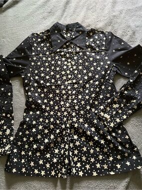 Marc Jacobs Black Star Print Button-Down Shirt